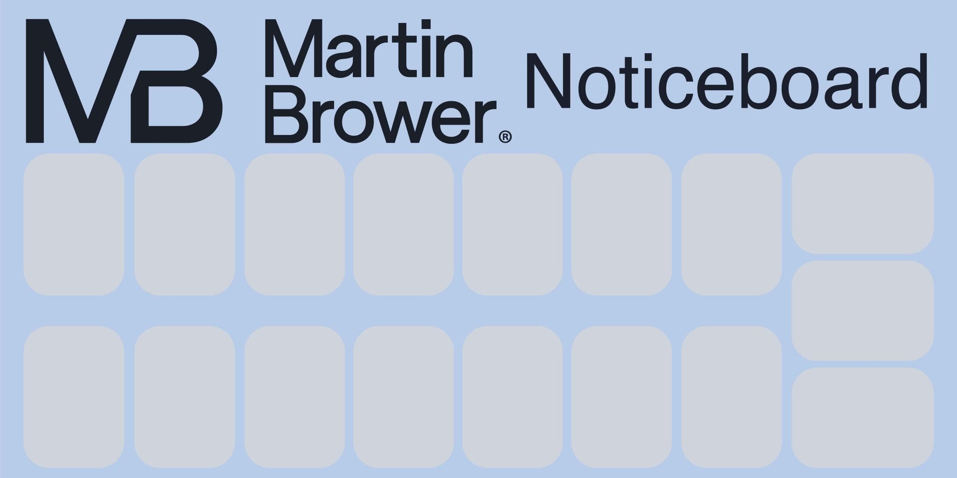 MB Notice Board with A4 Plastic Sleeves 2000mm x 1000mm - 17 Plastic Pockets - New Signs