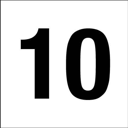 MB Numbers 1 – 27 Sign 150mm x 150mm - New Signs