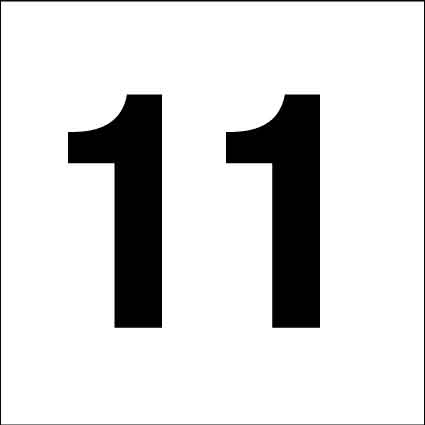 MB Numbers 1 – 27 Sign 150mm x 150mm - New Signs