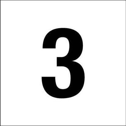 MB Numbers 1 – 27 Sign 150mm x 150mm - New Signs