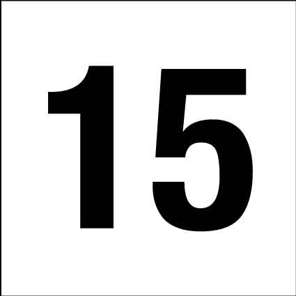 MB Numbers 1 – 27 Sign 150mm x 150mm - New Signs