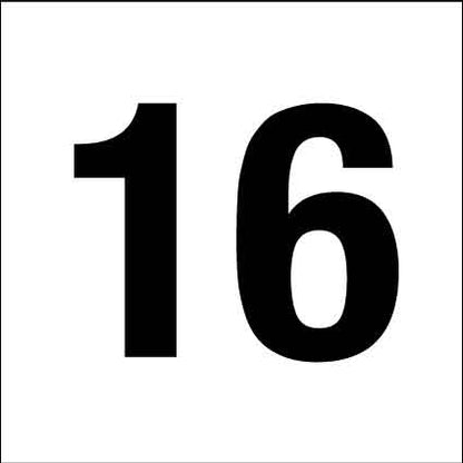 MB Numbers 1 – 27 Sign 150mm x 150mm - New Signs
