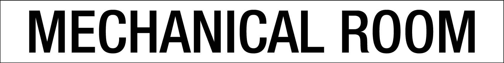 Mechanical Room - Statutory Sign - New Signs