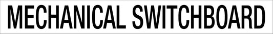 Mechanical Switchboard - Statutory Sign - New Signs