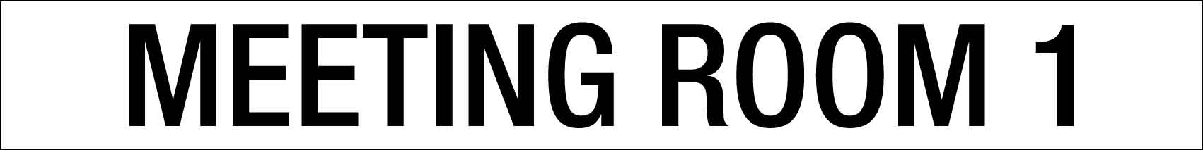 Meeting Room 1 - Statutory Sign – New Signs