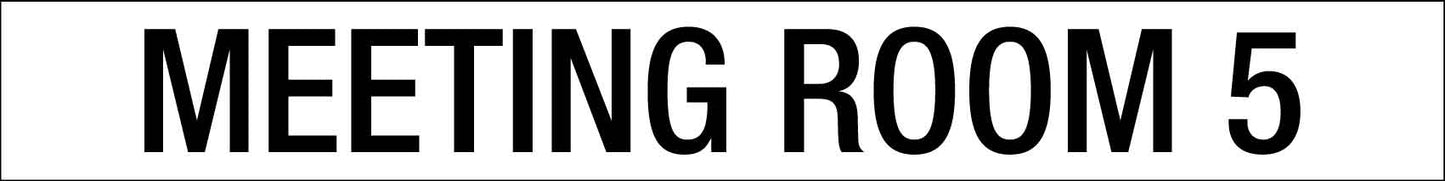 Meeting Room 5 - Statutory Sign - New Signs
