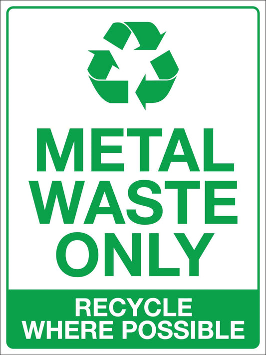 Metal Waste Sign - New Signs
