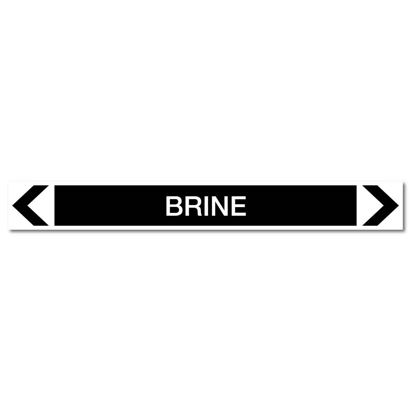 Miscellaneous - Brine - Pipe Marker Sticker - New Signs
