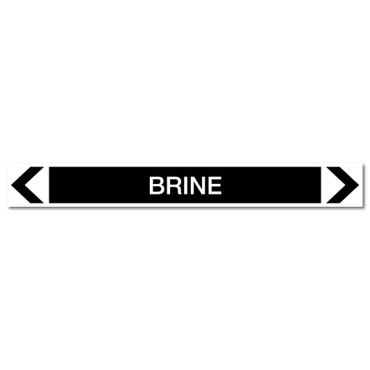 Miscellaneous - Brine - Pipe Marker Sticker - New Signs