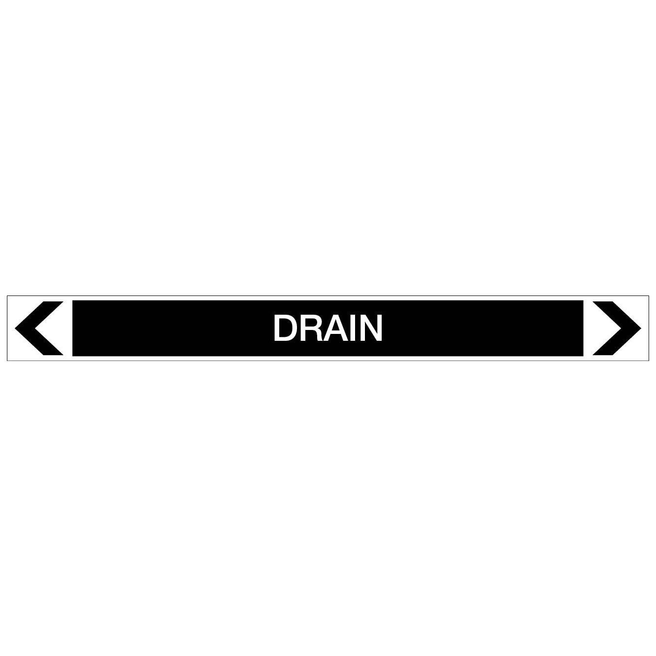 Miscellaneous - Drain - Pipe Marker Sticker - New Signs