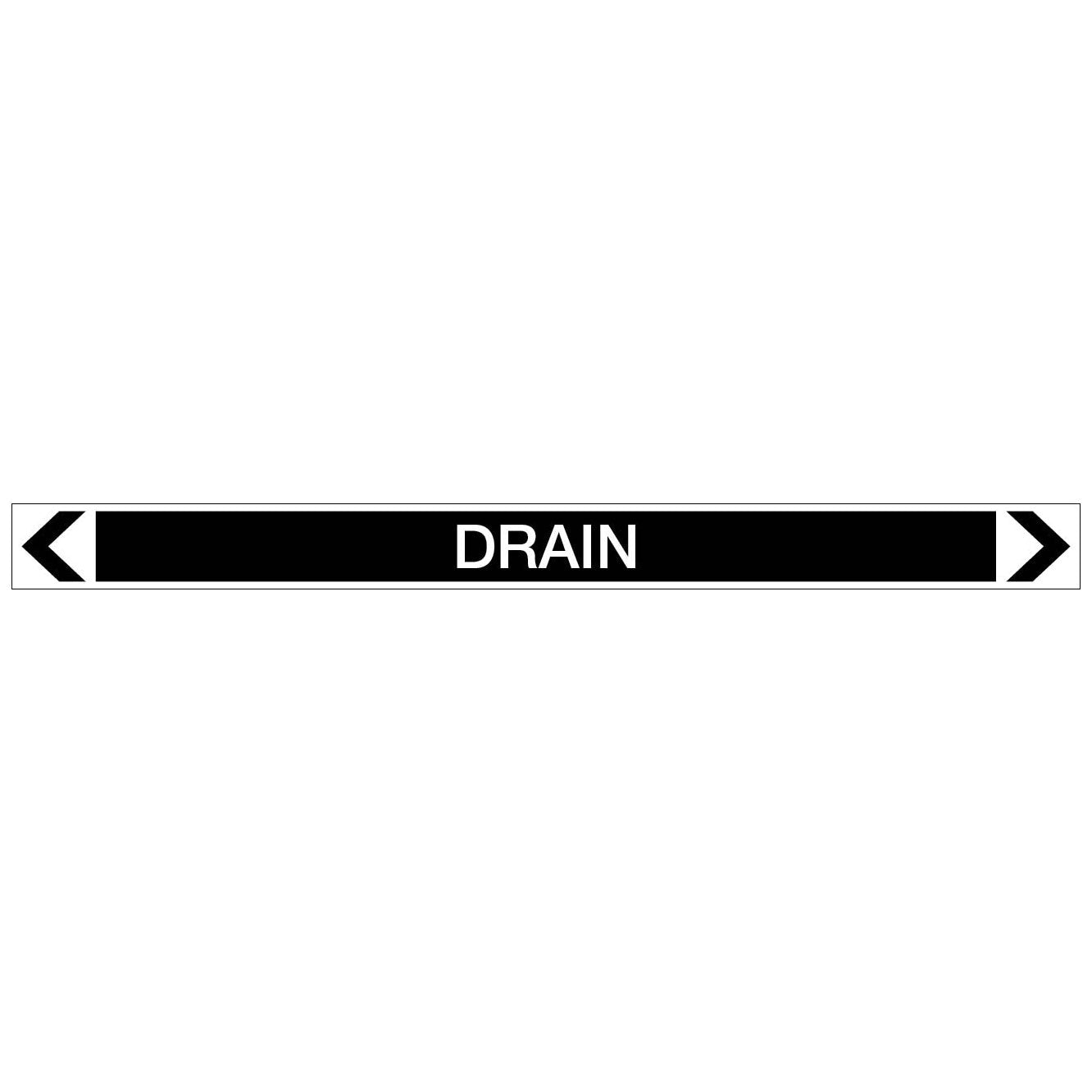 Miscellaneous - Drain - Pipe Marker Sticker - New Signs