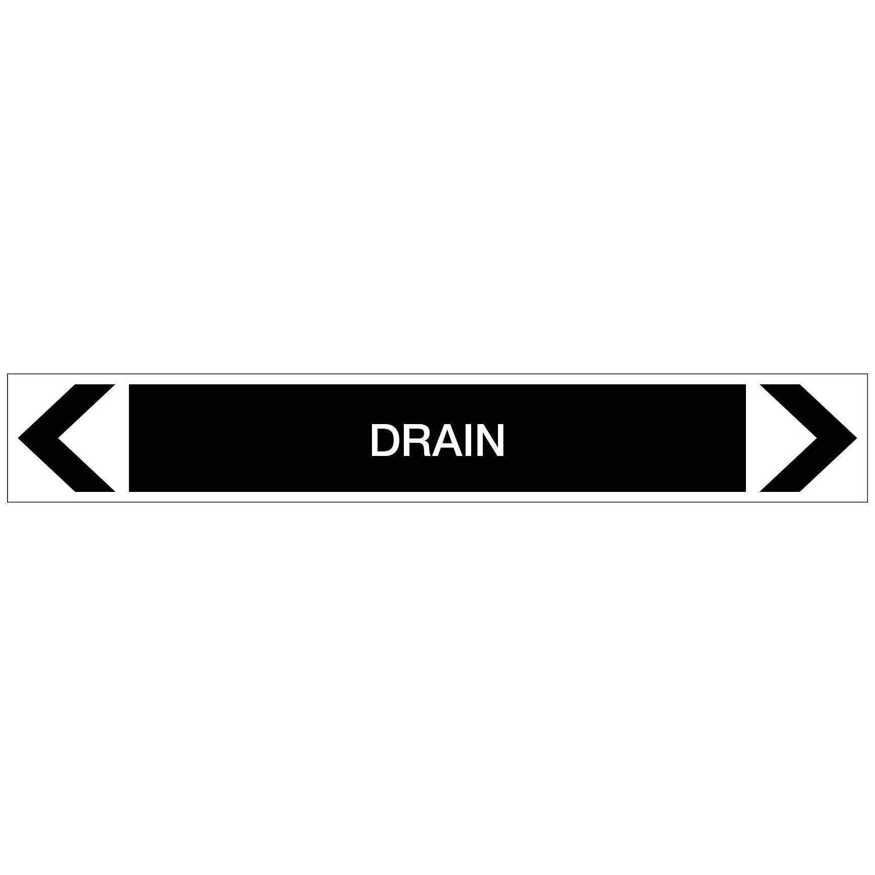 Miscellaneous - Drain - Pipe Marker Sticker - New Signs