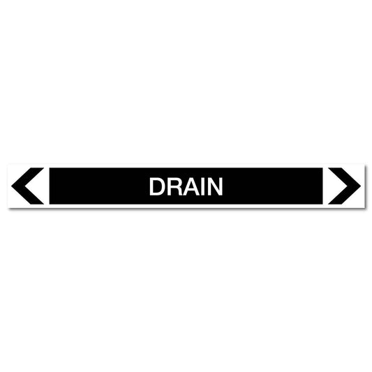 Miscellaneous - Drain - Pipe Marker Sticker - New Signs