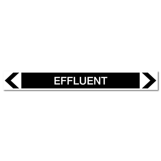Miscellaneous - Effluent - Pipe Marker Sticker - New Signs