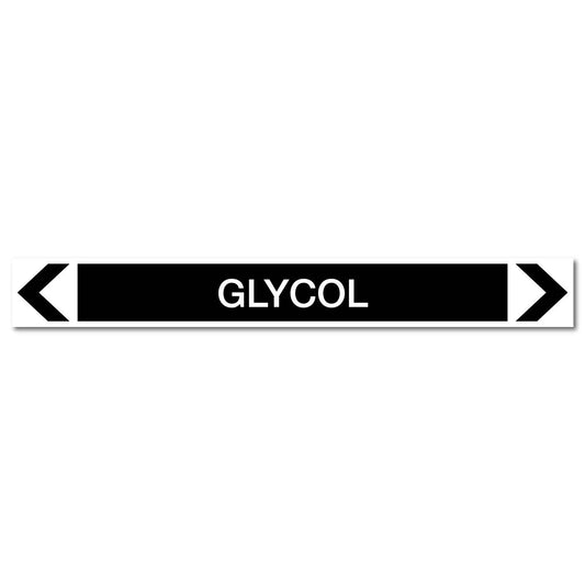 Miscellaneous - Glycol - Pipe Marker Sticker - New Signs
