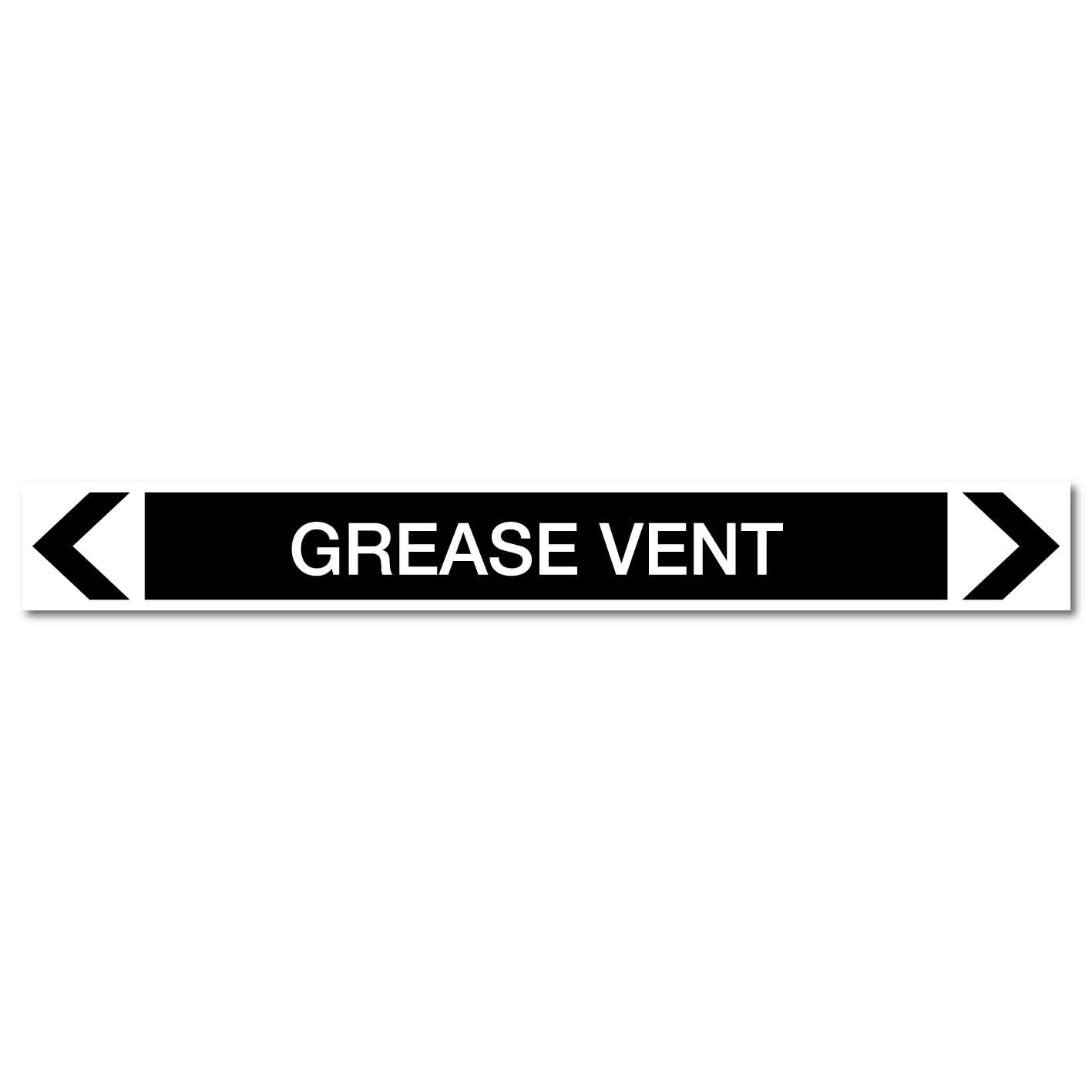 Miscellaneous - Grease Vent - Pipe Marker Sticker - New Signs