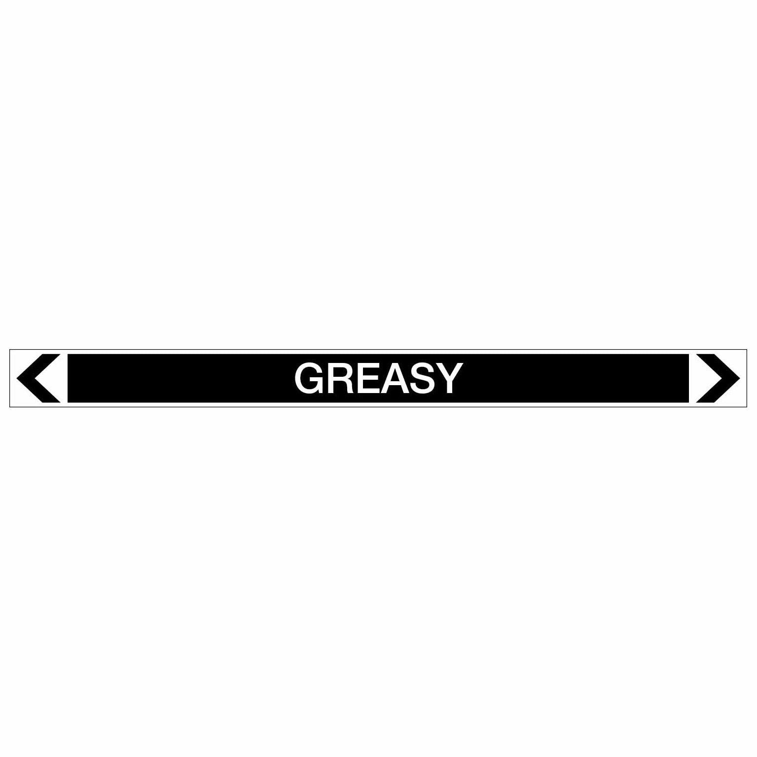 Miscellaneous - Greasy - Pipe Marker Sticker – New Signs
