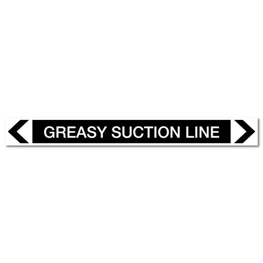 Miscellaneous - Greasy Suction Line - Pipe Marker Sticker - New Signs