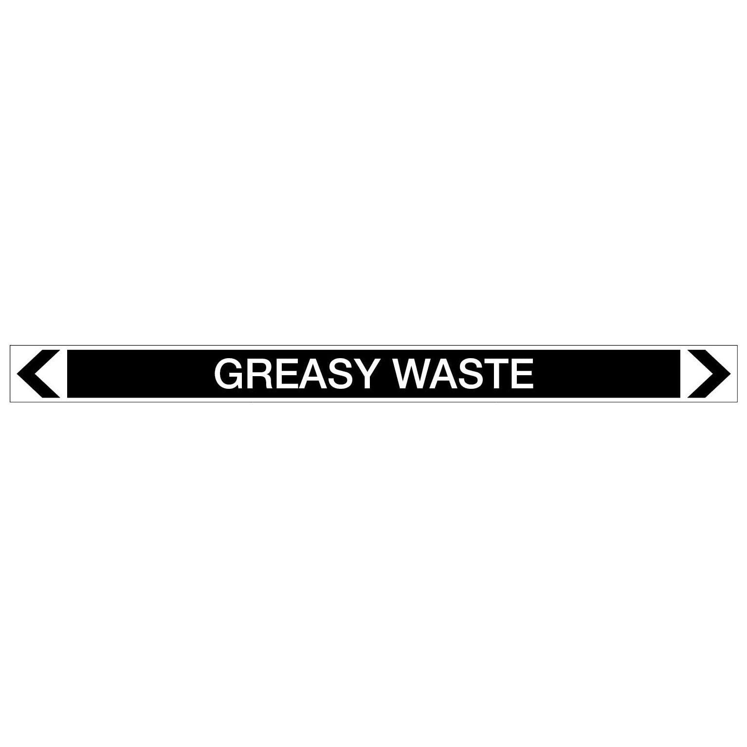 Miscellaneous - Greasy Waste - Pipe Marker Sticker - New Signs