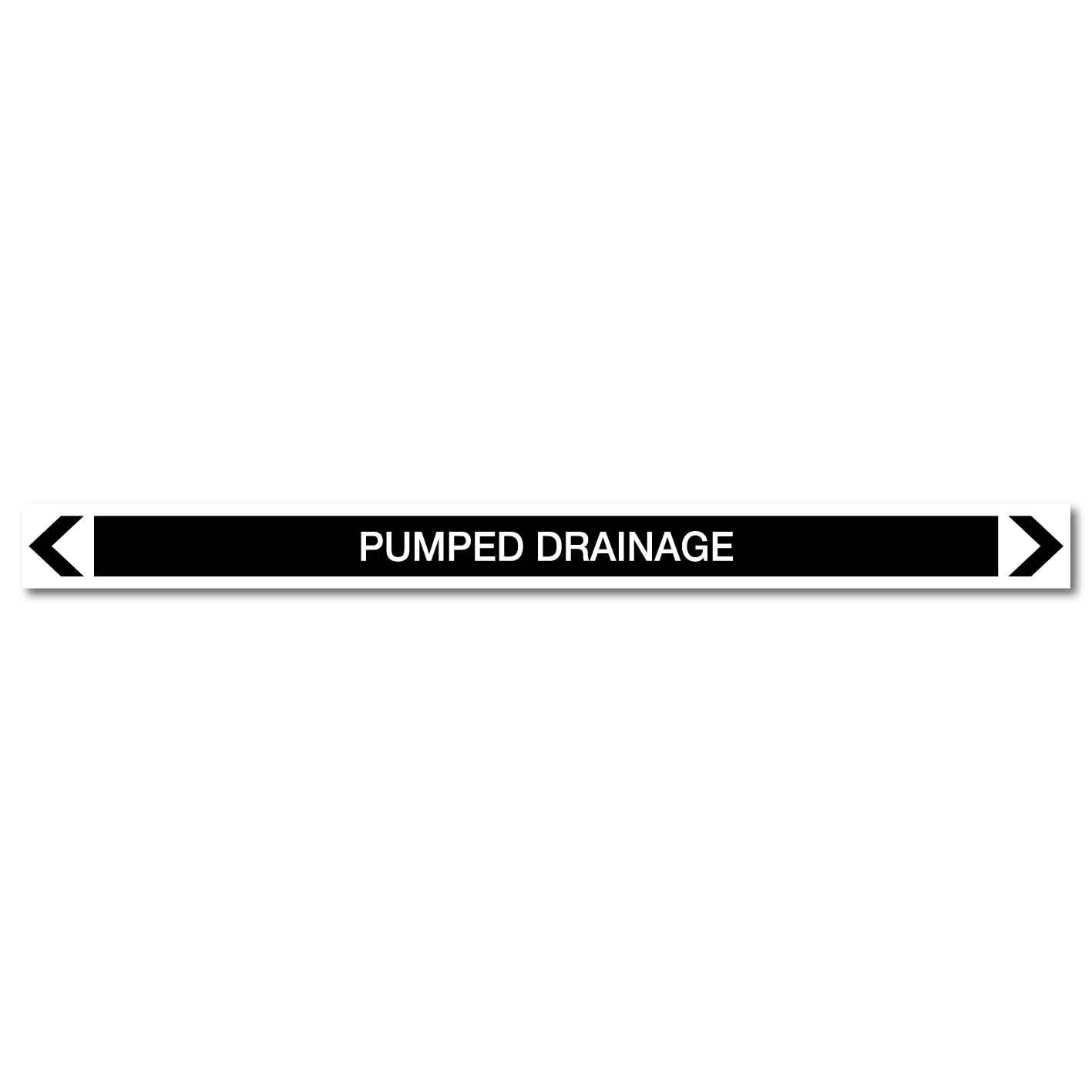 Miscellaneous - Pumped Drainage - Pipe Marker Sticker - New Signs
