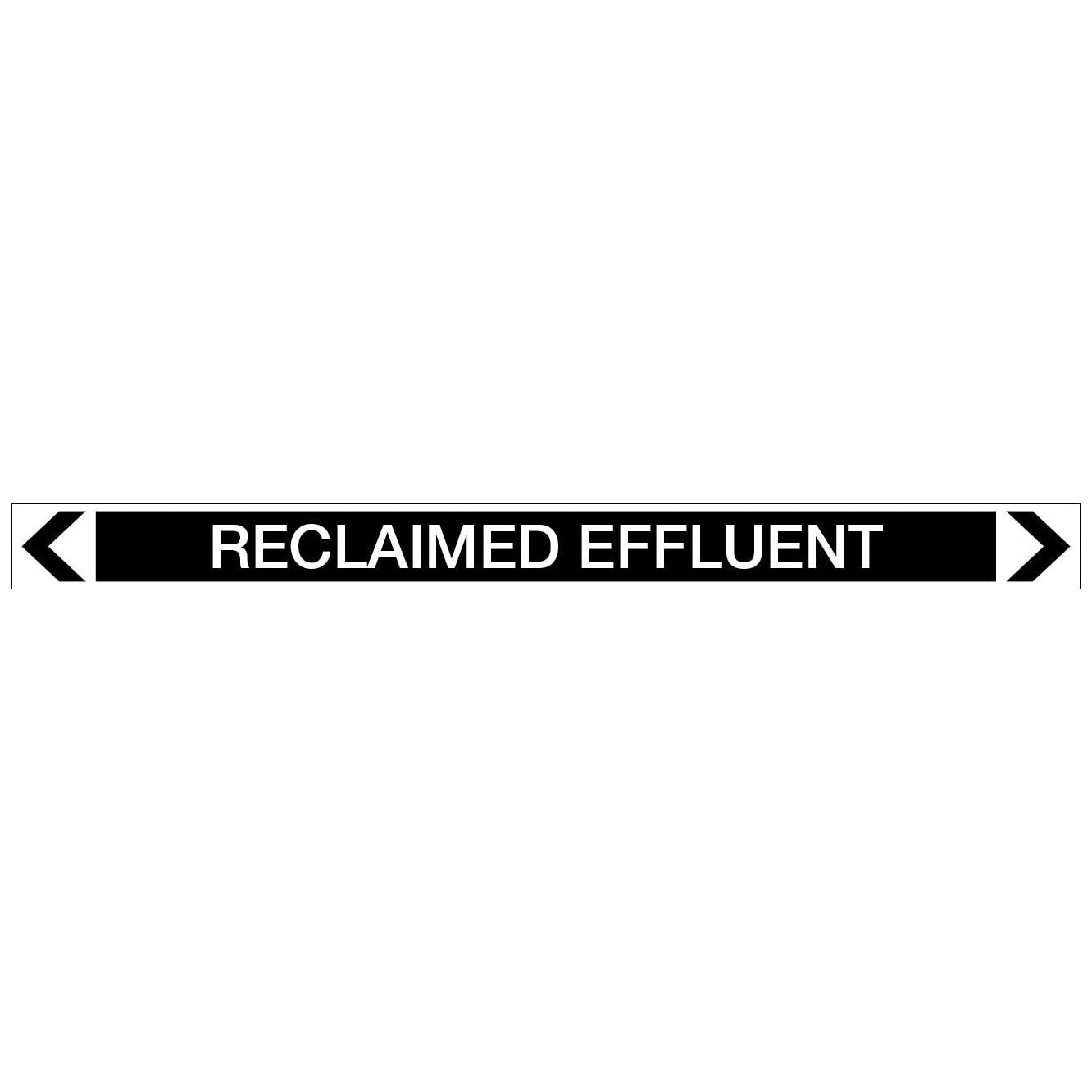 Miscellaneous - Reclaimed Effluent - Pipe Marker Sticker - New Signs