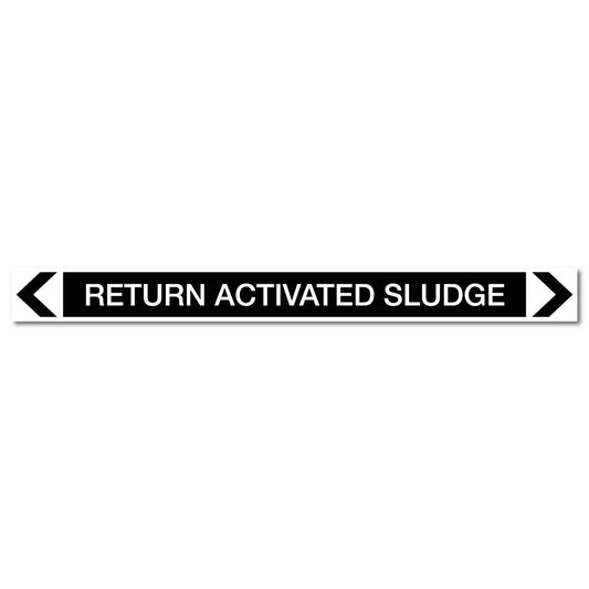 Miscellaneous - Return Activated Sludge - Pipe Marker Sticker - New Signs