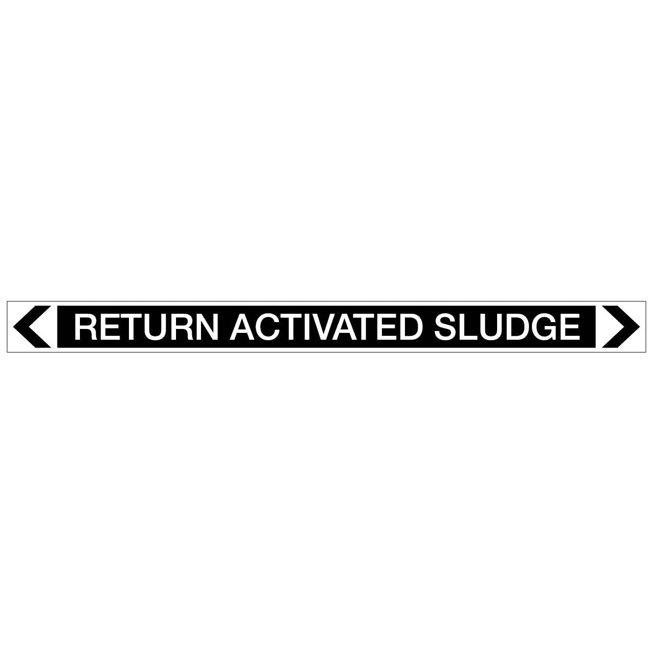 Miscellaneous - Return Activated Sludge - Pipe Marker Sticker - New Signs