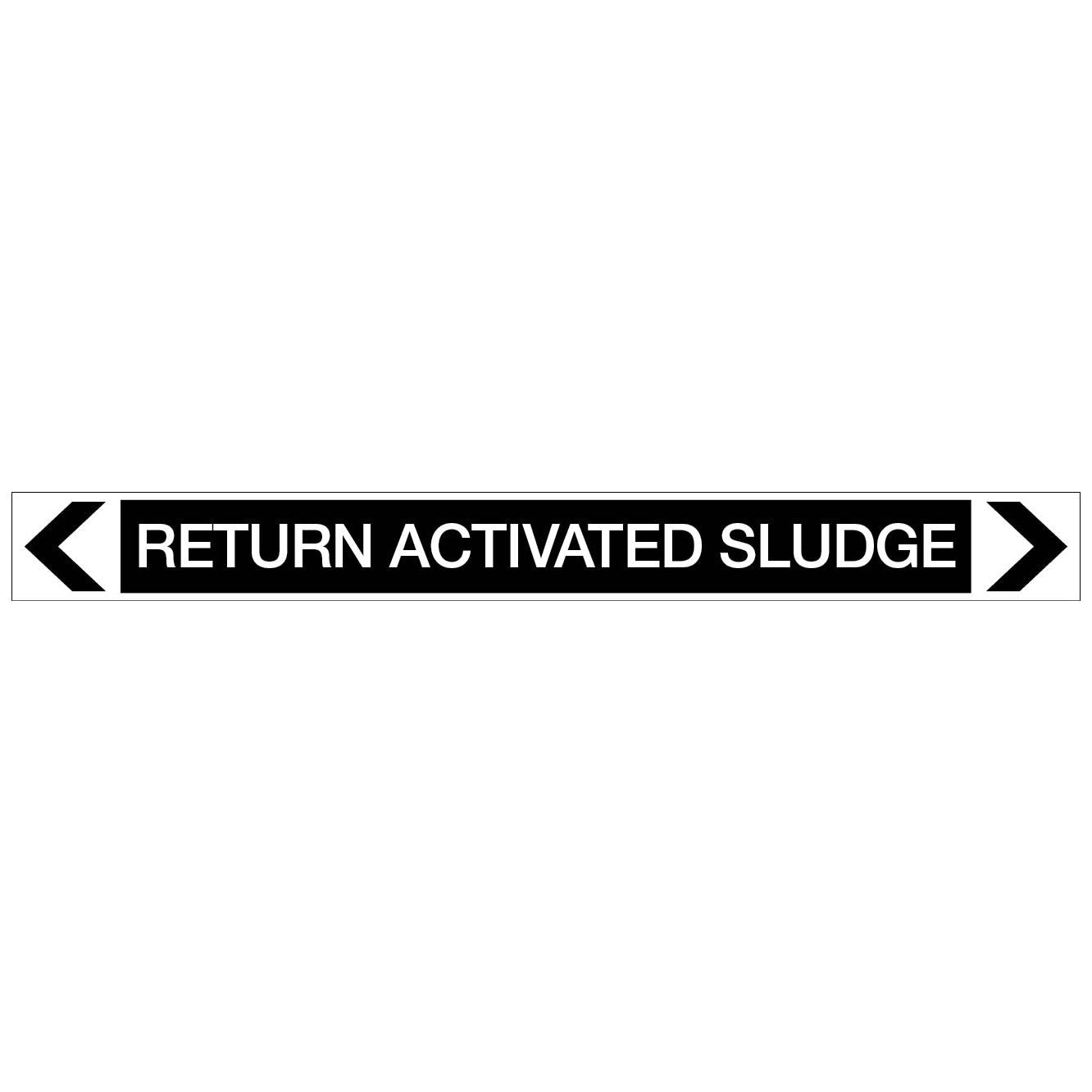 Miscellaneous - Return Activated Sludge - Pipe Marker Sticker - New Signs