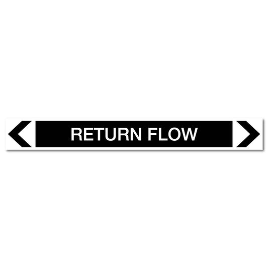 Miscellaneous - Return Flow - Pipe Marker Sticker - New Signs