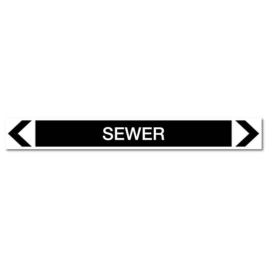 Miscellaneous - Sewer - Pipe Marker Sticker - New Signs
