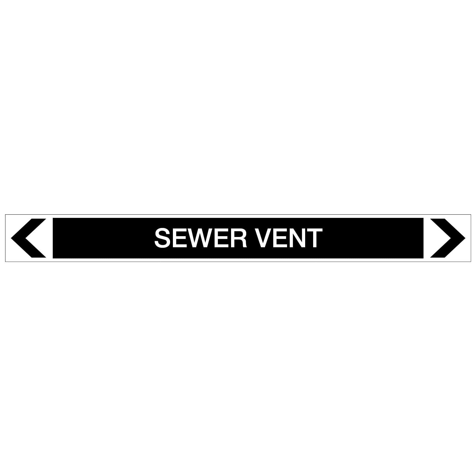 Miscellaneous - Sewer Vent - Pipe Marker Sticker - New Signs