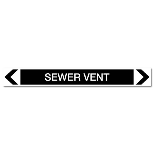Miscellaneous - Sewer Vent - Pipe Marker Sticker - New Signs