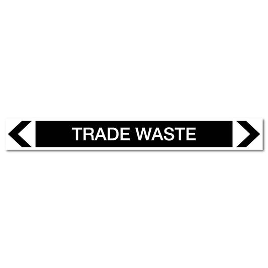 Miscellaneous - Trade Waste - Pipe Marker Sticker - New Signs