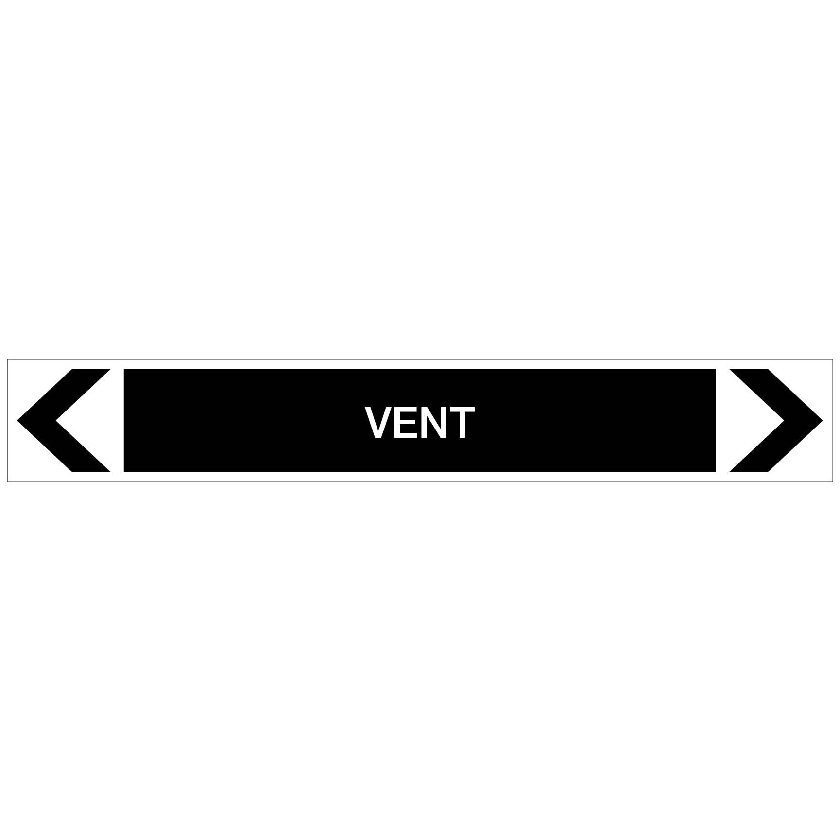 Miscellaneous - Vent - Pipe Marker Sticker - New Signs