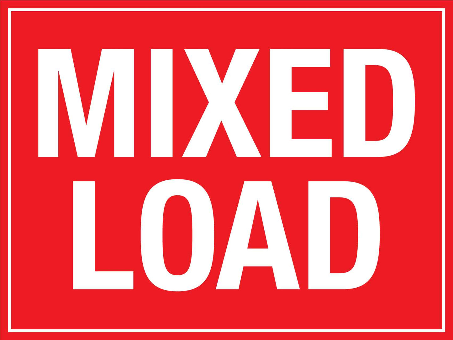 Mixed Load Sign - New Signs