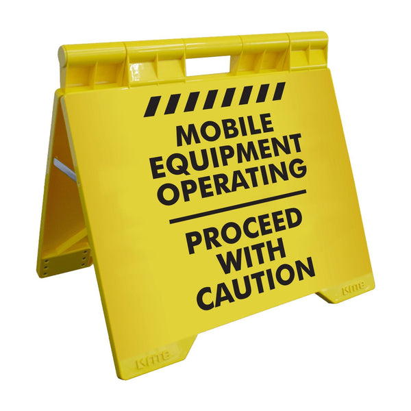 Mobile Sign Red Color Mobile Equipment Operating - Evarite A-Frame Sign – New Signs