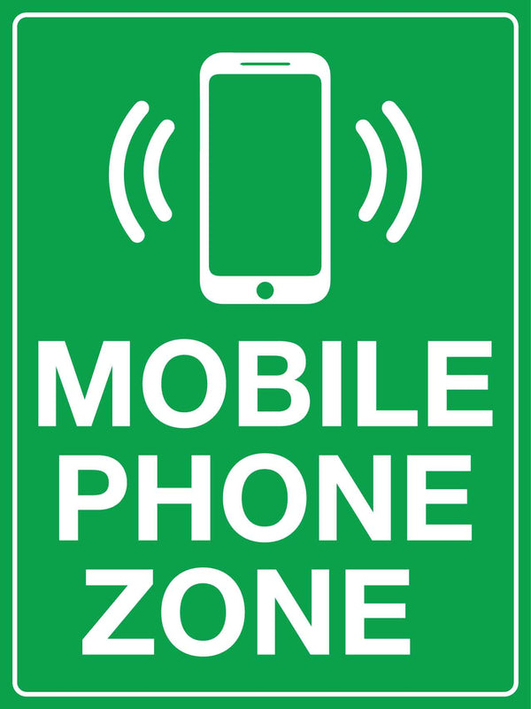 Mobile Phone Zone Sign – New Signs