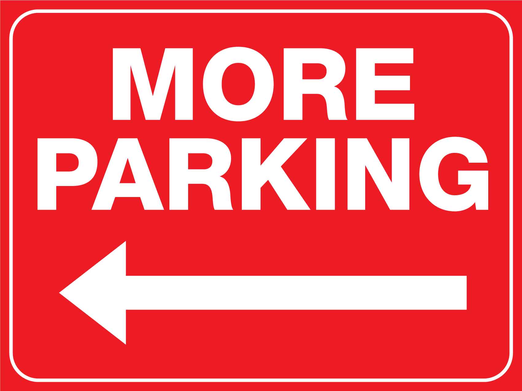More Parking Left Arrow Sign - New Signs