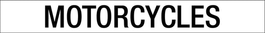 Motorcycles - Statutory Sign - New Signs