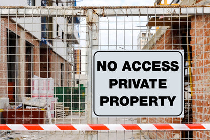 No Access Private Property Sign - New Signs