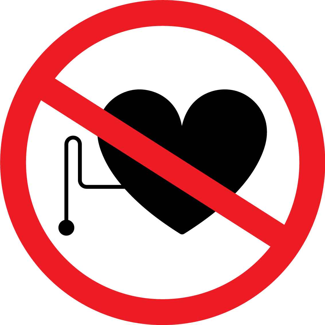 No Admittance With Pacemakers Decal - New Signs