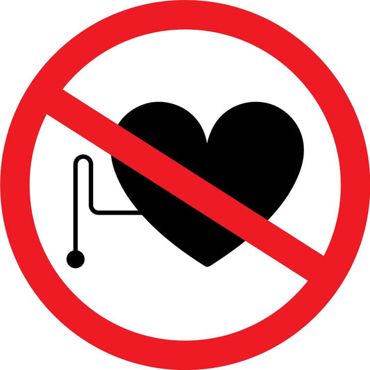No Admittance With Pacemakers Decal - New Signs