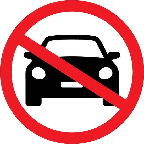 No Cars Decal – New Signs