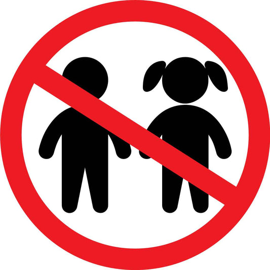 No Children Allowed Decal - New Signs