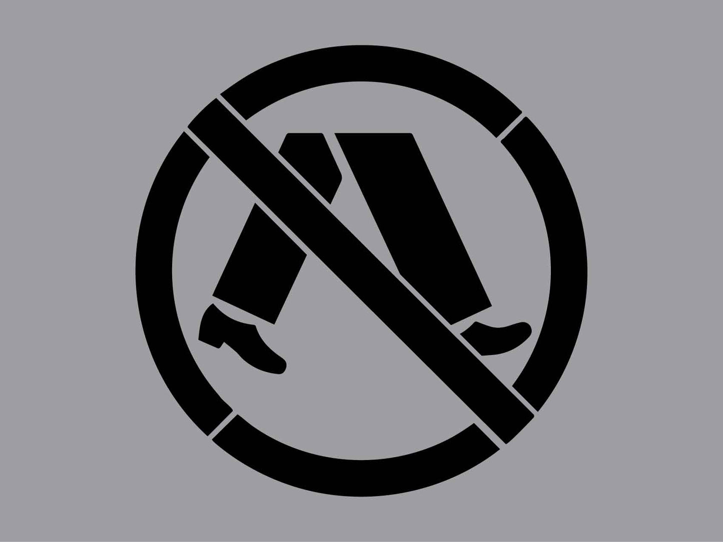 No Crossing - Aluminium Composite Stencil - New Signs