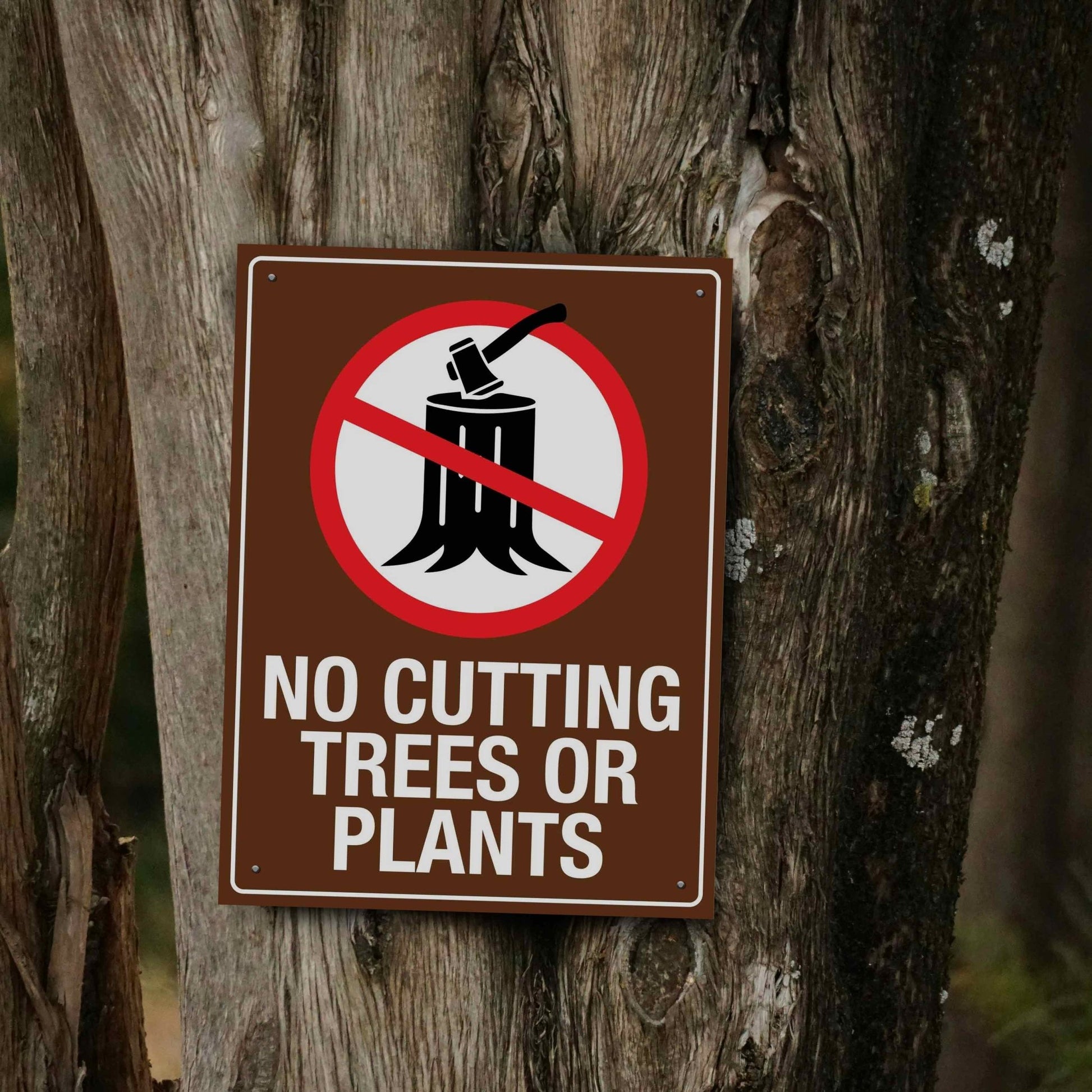 No Cutting Trees Or Plants Sign - New Signs