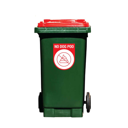 No Dog Poo Arch Wheelie Bin Stickers - New Signs