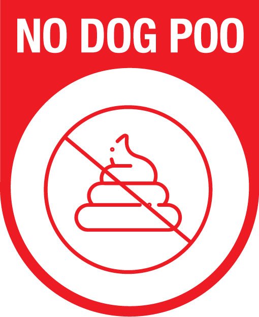 No Dog Poo Arch Wheelie Bin Stickers - New Signs
