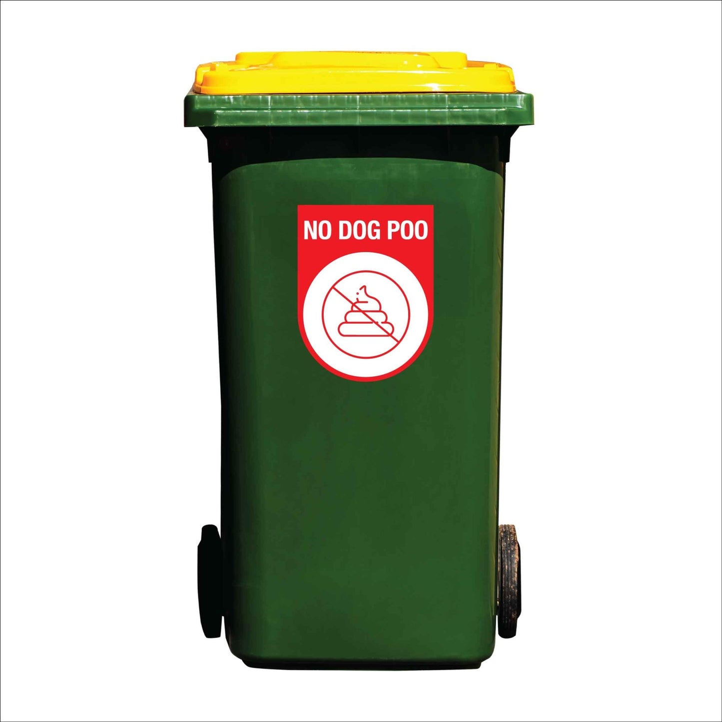 No Dog Poo Arch Wheelie Bin Stickers - New Signs
