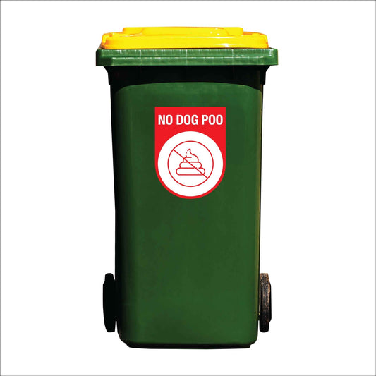 No Dog Poo Arch Wheelie Bin Stickers - New Signs